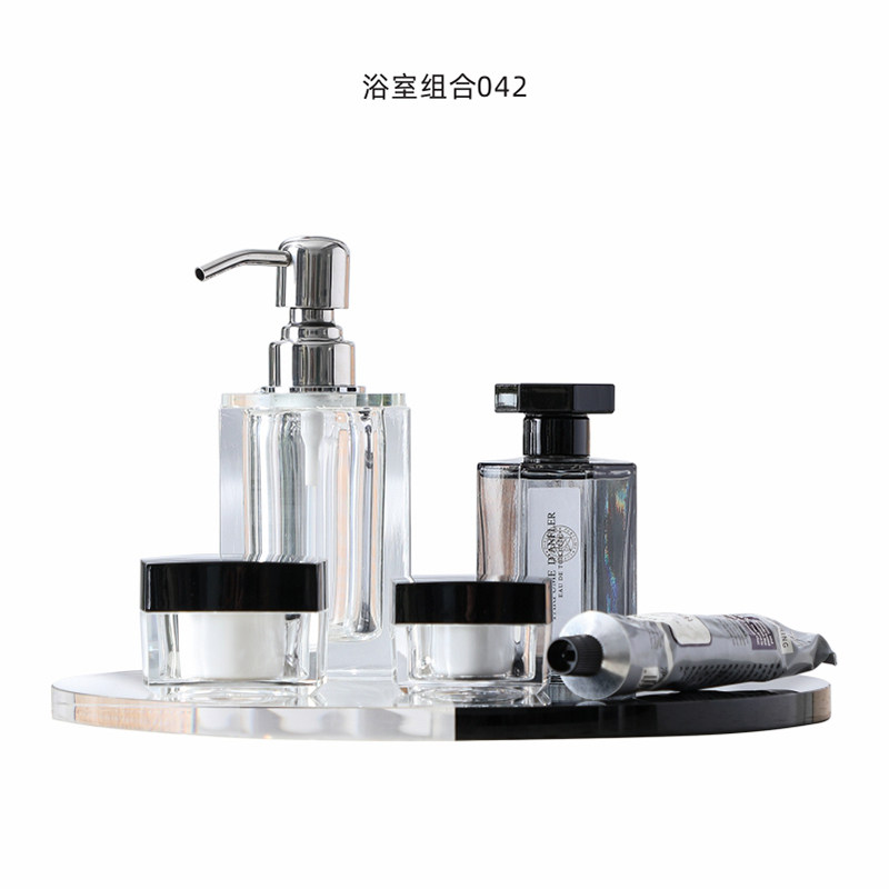 售楼部轻奢样板房间香水道具摆件洗手液瓶浴室柜洗漱台卫浴饰品