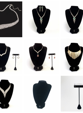 样板房衣帽间卧室模特项链耳环组合摆件展示软装饰品全屋陈列橱柜