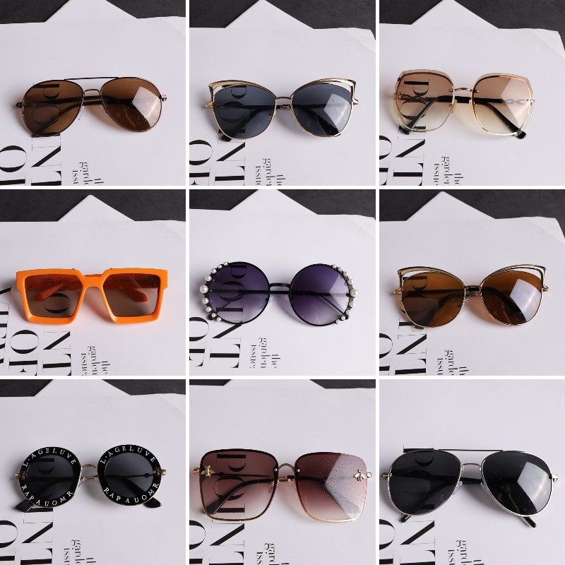 样板房梳妆台饰品摆件衣帽间摆设女士圆形墨镜太阳眼镜装饰道具