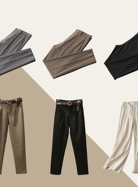 样板房衣帽间衣柜男士西裤女士休闲裤格纹条纹裤