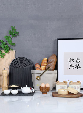 样板间中式厨房装饰摆件软装饰品新中式陈列道具定制展厅橱柜装饰