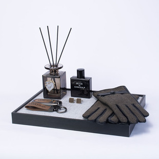 【入户托盘组合】样板房玄关柜面香薰男手套汽车钥匙道具软装