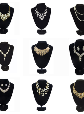 定制 样板房展厅展柜陈列展示颈模饰品项链耳环项链颈模衣帽间软