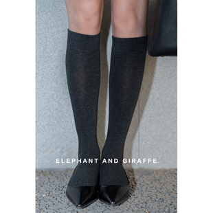 新疆长绒棉弹力小腿袜 美腿塑形 ACC380 微压显瘦 大象和长颈鹿