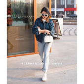 好搭 莱卡双芯弹力好穿九分牛仔裤 603301 春夏款 大象和长颈鹿