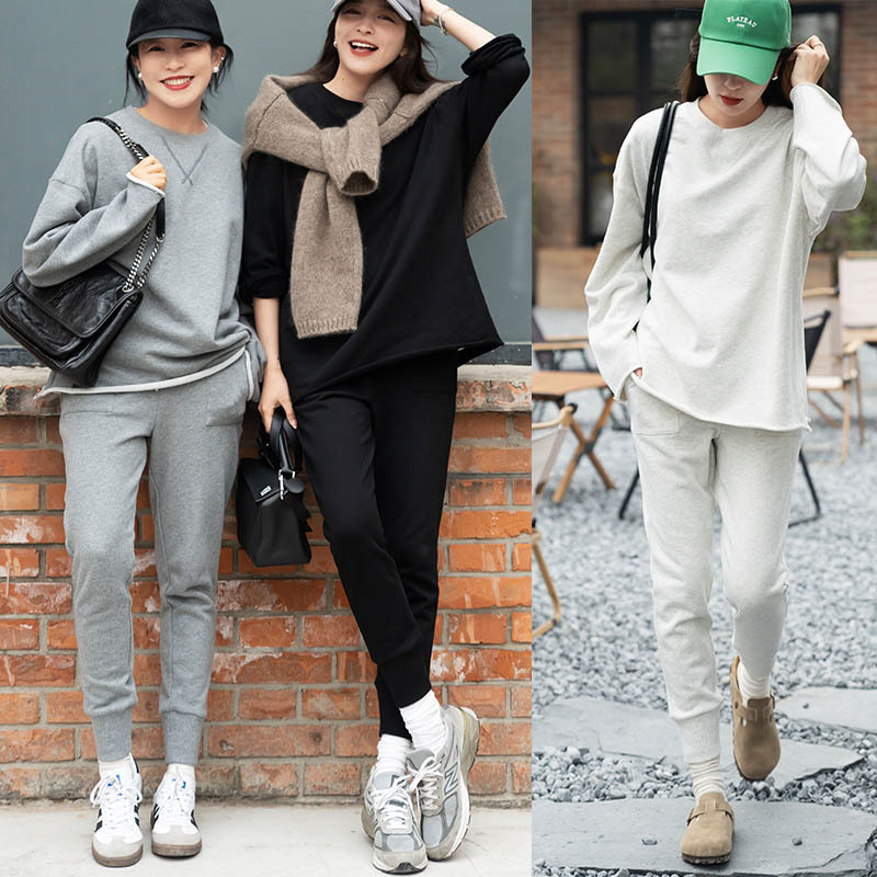 大象和长颈鹿长绒棉卫衣