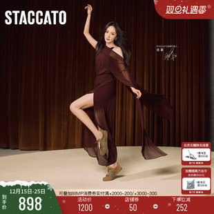 思加图蝴蝶音符德训鞋 小桃同款 阿甘鞋 平底鞋 银色休闲鞋 杨幂同款