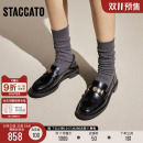 粗跟单鞋 小皮鞋 女EOQ15CA5 许愿币英伦风乐福鞋 思加图2025新款