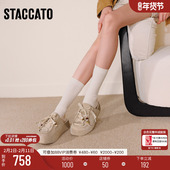 女鞋 思加图新款 EF607CH5 外穿半拖凉拖鞋 凉鞋 复古勃肯鞋 大头鞋