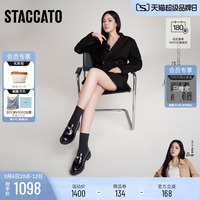 邝玲玲同款STACCATO×VERA WANG联名系列乐福鞋通勤厚底单鞋女鞋
