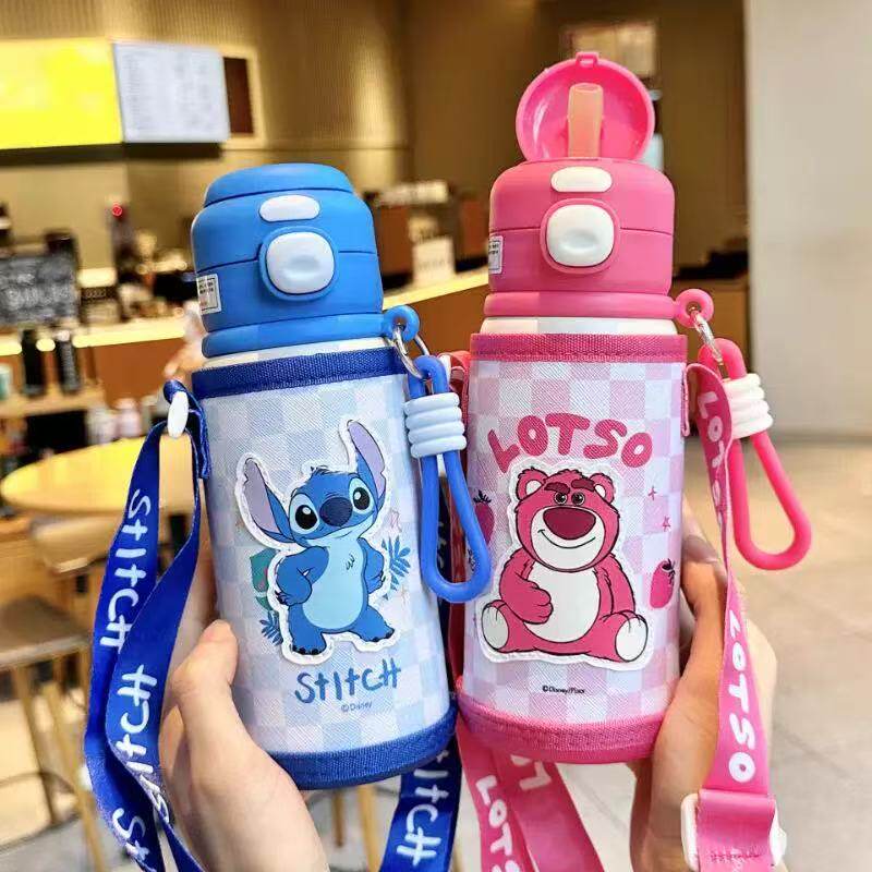 格子卡通动漫两用水杯500ml  16483【鹿儿岛】