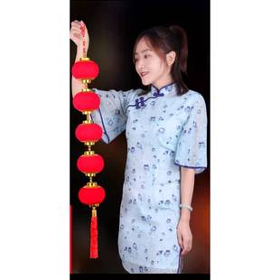 净面绒布五头灯笼串一串XN104【鹿儿岛】