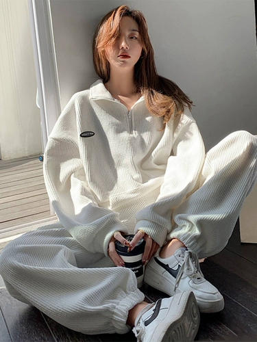 Спортивная толстовка, модный комплект, джинсы с начесом, популярно в интернете, в корейском стиле