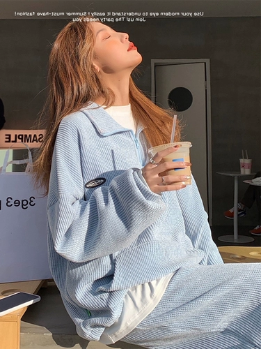 Спортивная толстовка, модный комплект, джинсы с начесом, популярно в интернете, в корейском стиле