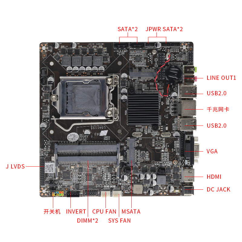 全新H61迷你ITX主板43