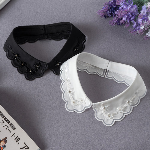 假领子女百搭雪纺衬衣领韩版