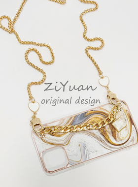 奢侈手机壳小众高级感适用于iPhone14pro12/13promax斜挎手机壳xs