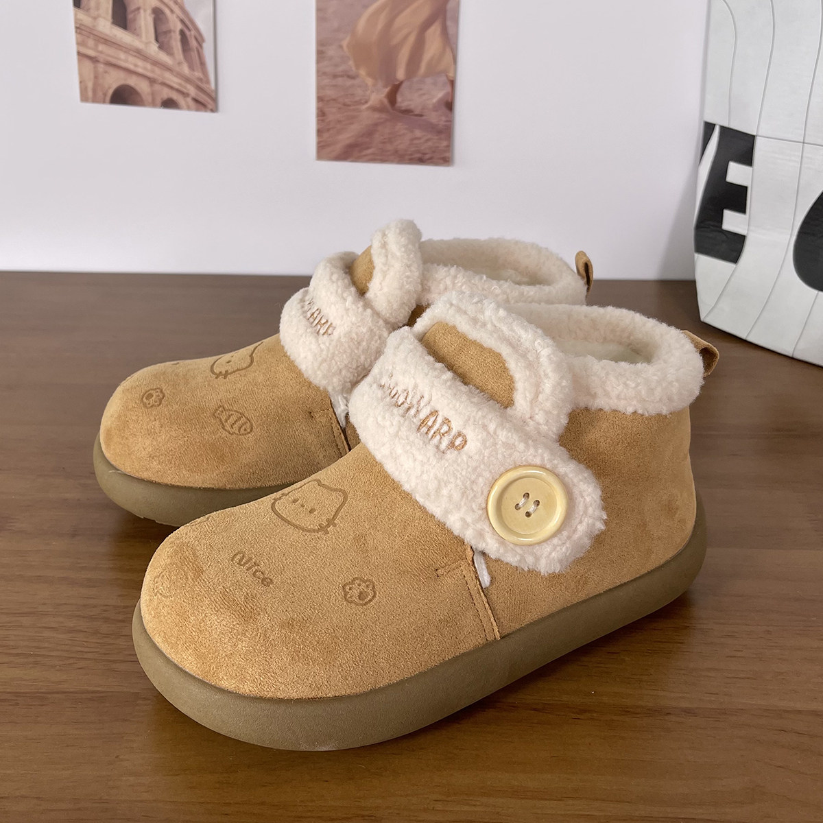 可爱的雪地靴~猫咪短靴中筒女生平底百搭冬季棉鞋保暖加绒雪地靴,女鞋,时尚雪地靴,淘宝优惠券,粉丝福利购,淘宝优惠卷