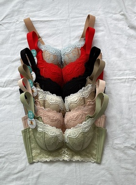 3308高侧比无磁内衣女薄款B杯聚拢防下垂收副乳外扩调整型文胸罩