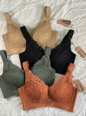玫丹芝内衣女6799超聚拢中厚舒适透气调整型无钢圈侧收AB杯文胸罩
