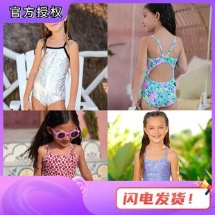 韩国Lemango儿童泳衣女连体专业训练比赛女童大童游泳衣竞技泳衣