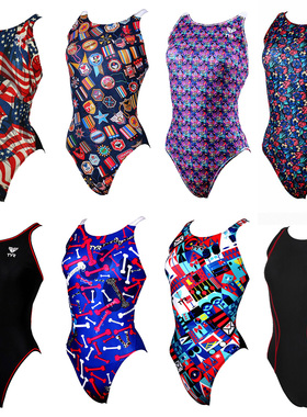 2023新款美国tyr专业训练泳衣保守三角女士游泳衣竞技泳衣