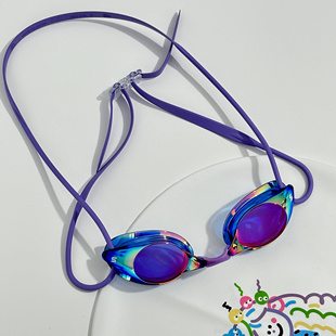 日本Swans粉色诗扣眼式 无胶圈近视防雾比赛竞速泳镜镀膜竞技泳镜