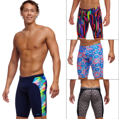 2024年funkita专业训练男士五分泳裤时尚竞技男泳衣抗氯游泳裤
