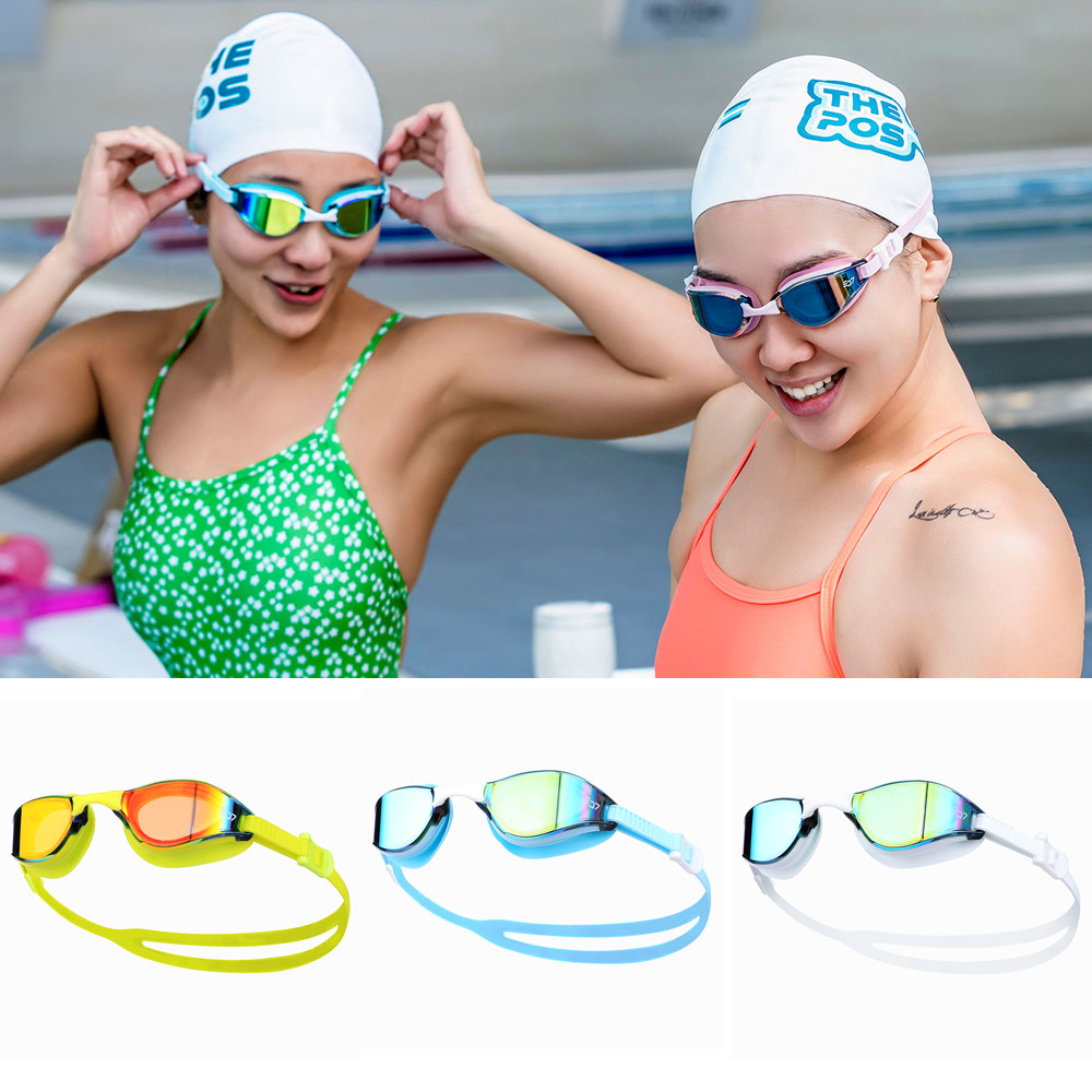 韩国sd7泳镜防水防雾专业游泳眼镜镀膜竞速有胶圈长腿泳镜游泳镜