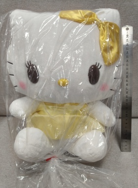 Hellokitty稀有2019年绝版黄色裙子天使毛绒公仔，高35cm