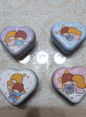 Hellokitty中古稀有绝版2004年双子星爱心收纳盒