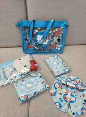 HelloKitty中古稀有2010年金鱼系列手提包化妆包