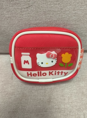 Hellokitty中古稀有2001年红色耳机包收纳包口金包
