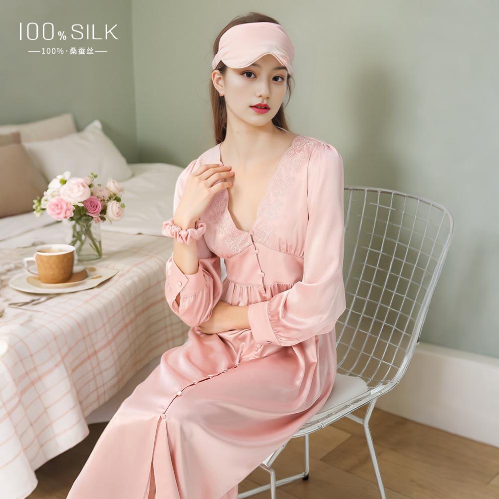 法莱舒卡真丝睡裙女士秋季