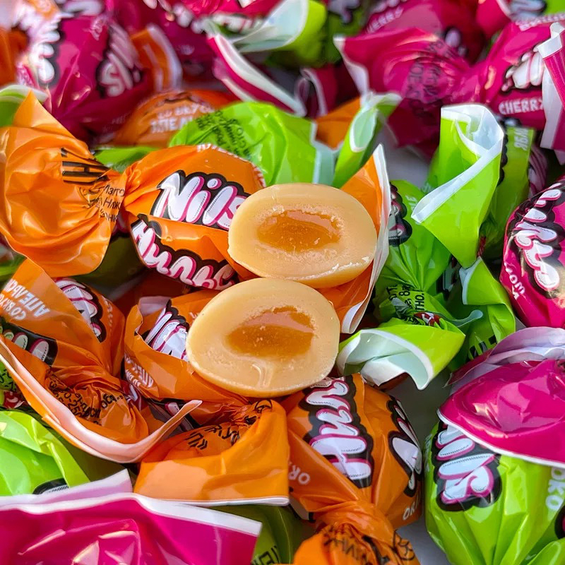 俄罗斯原装kdv尼丽斯水果夹心软糖彩虹什锦果味酸甜果汁喜糖