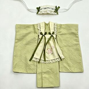 米甜四代净羽体AzoneM/Ob24光魇小布6分春绿和风和服娃衣蕾丝花边