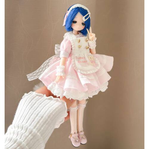 【三色猫猫女仆】Azone6分/ob22/ob24米甜四混合天使可穿娃衣裙
