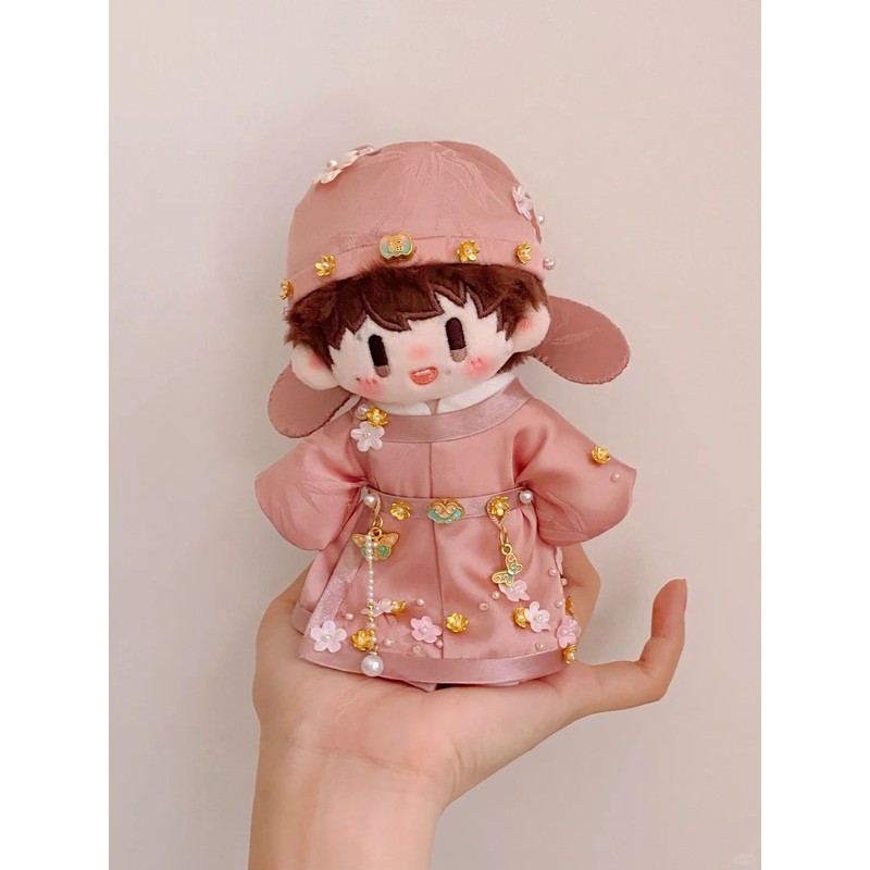 15/20cm娃衣可爱周深棉花娃娃衣服粉色古风10CM公仔帽子精致套装图片