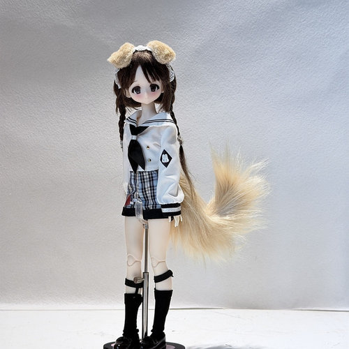 特六狗狗耳垂耳狗趴趴狗耳bjd12分azone莫宁自制光魇双生兵人