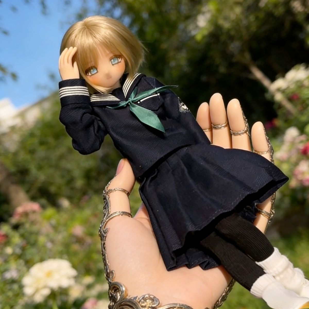 bjd6分娃衣ob2224小布azone校服licca丽佳高校可爱制服图片
