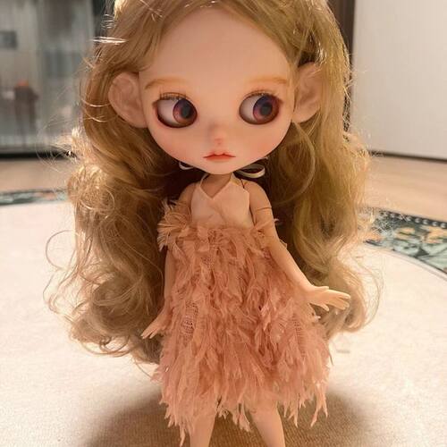 嘎子姐小布blythe娃娃衣服24azone19关节体ymy22娃衣羽毛裙