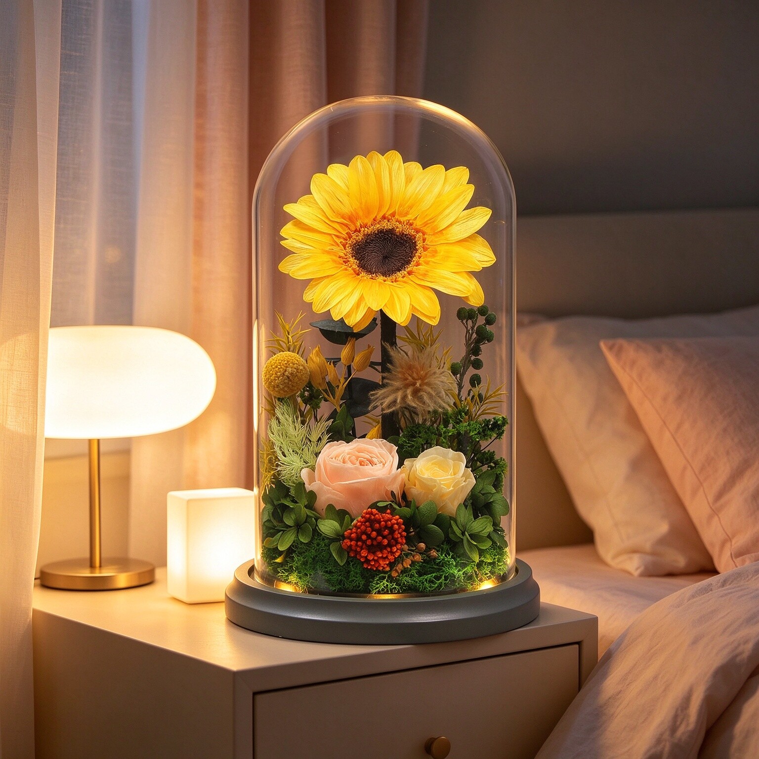 向日葵永生花礼盒生日教师节