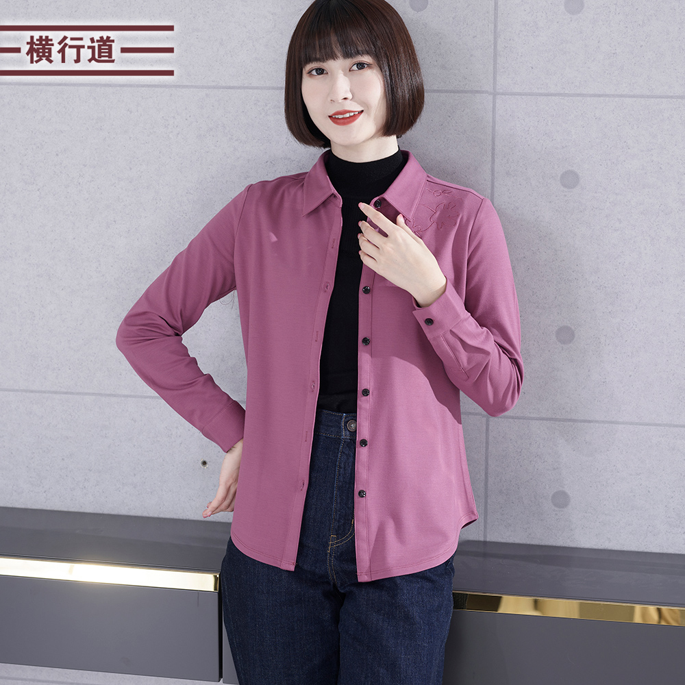 休闲黑色灯芯绒外套大码长袖衬衫