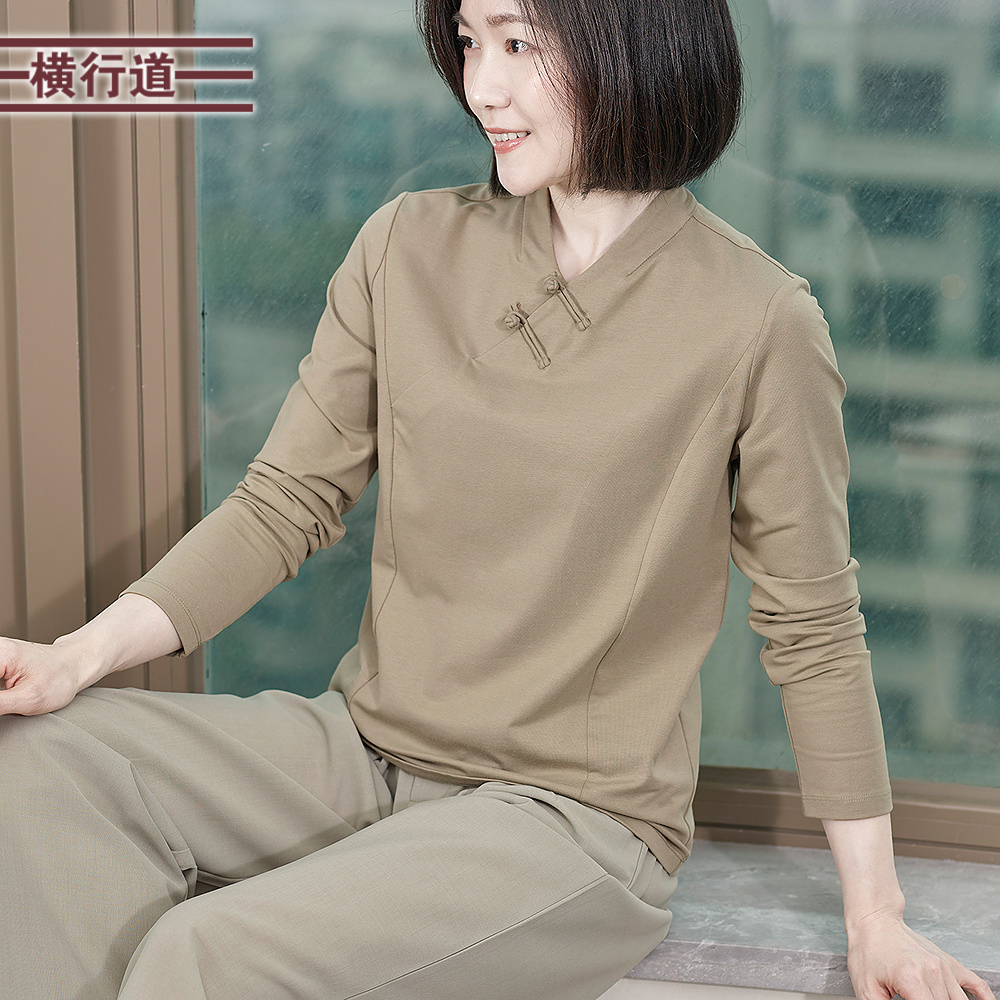 横行道轻中式风上衣女装