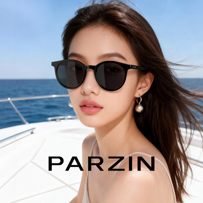 帕森太阳镜女复古百搭小圆框新品度假拍照防紫外线墨镜潮男PZ7856