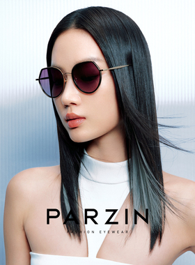 帕森太阳镜女时尚轻盈TR金属框小脸开车防晒墨镜女防紫外线PZ8216