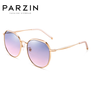帕森太阳镜女士金属时尚 潮彩色墨镜防紫外线8205 圆框迷幻浅色韩版