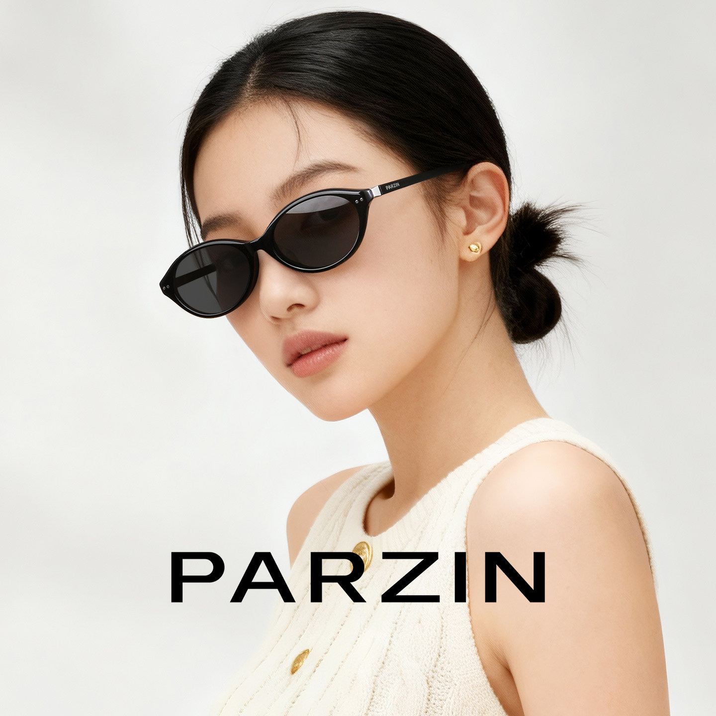 帕森2026年新品墨镜女复古椭圆框防紫外线个性猫眼太阳镜男PZ7839