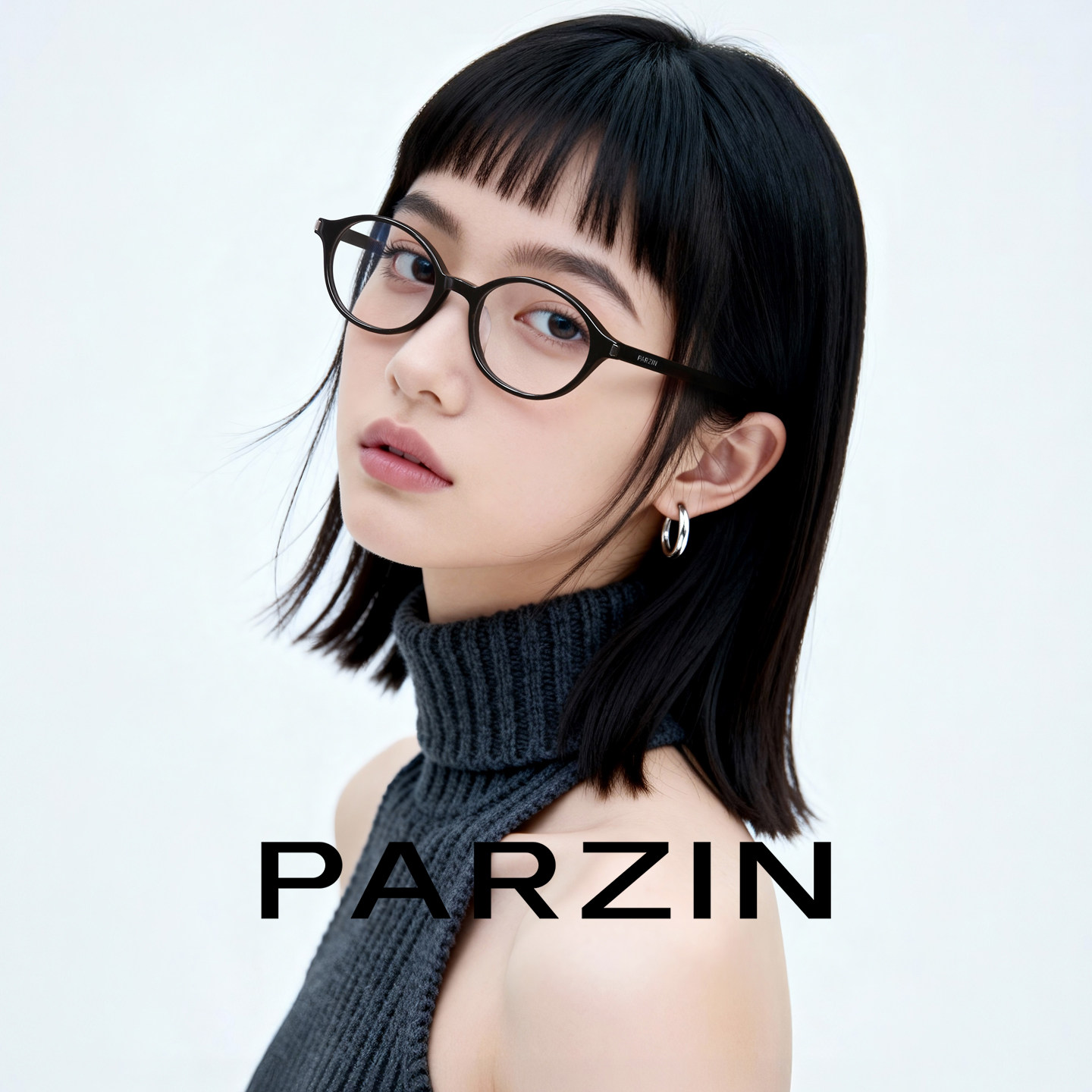 帕森书呆子眼镜架女26新品复古椭圆框高智感素颜近视镜男PZ66115