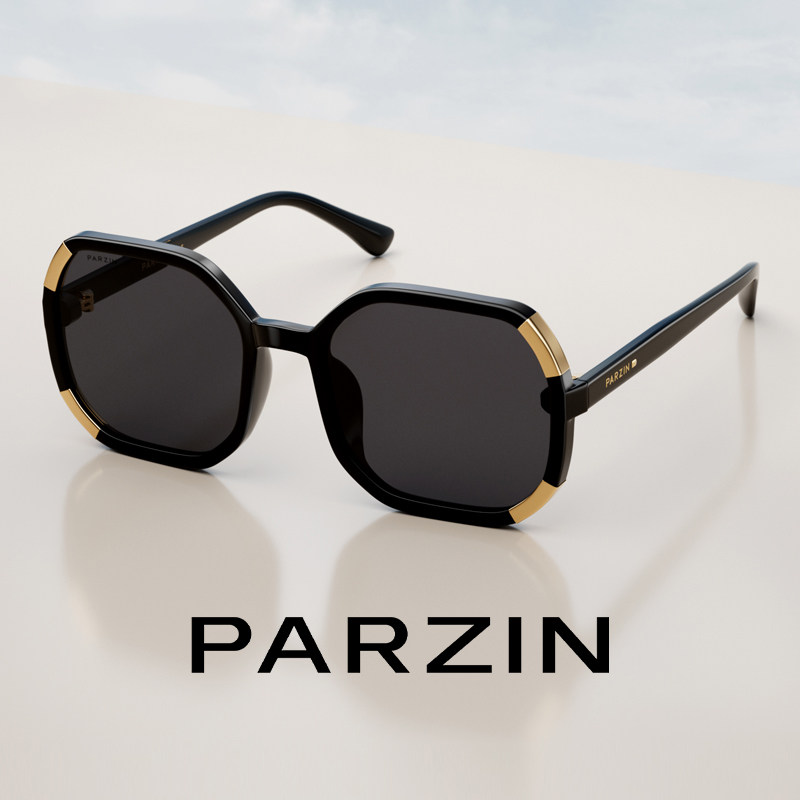 帕森太阳镜女 时尚前卫方形黑框修颜遮阳防晒墨镜防紫外线潮91665